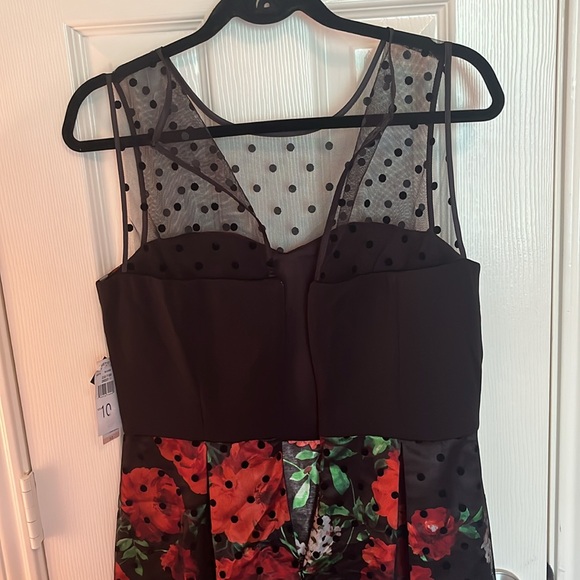 NWT Studio One Floral Net Fit & Flare Dress - Picture 7 of 10